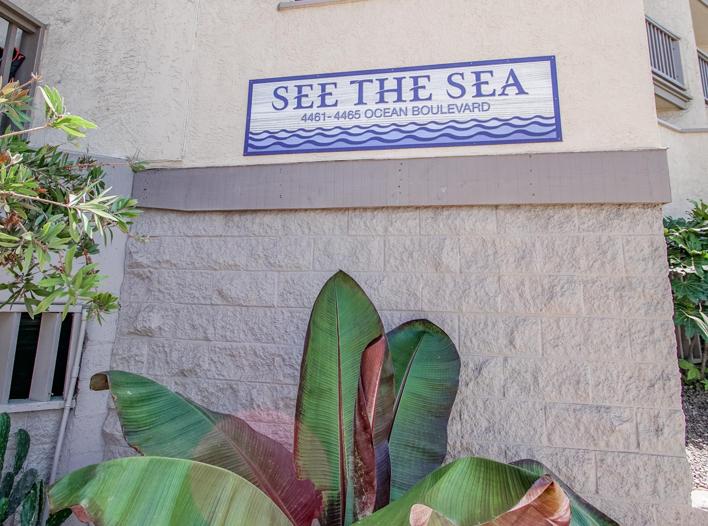 The resort signage at VRI's See the Sea in San Diego, CA.